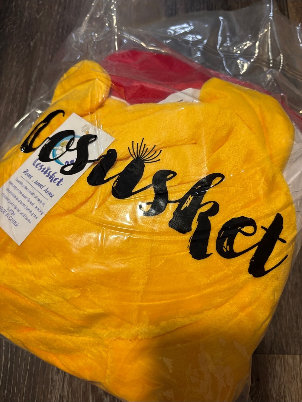 NWT COSUSKET Unisex Winnie the Pooh Onesie Pajama Costume Size Large - Picture 3 of 5